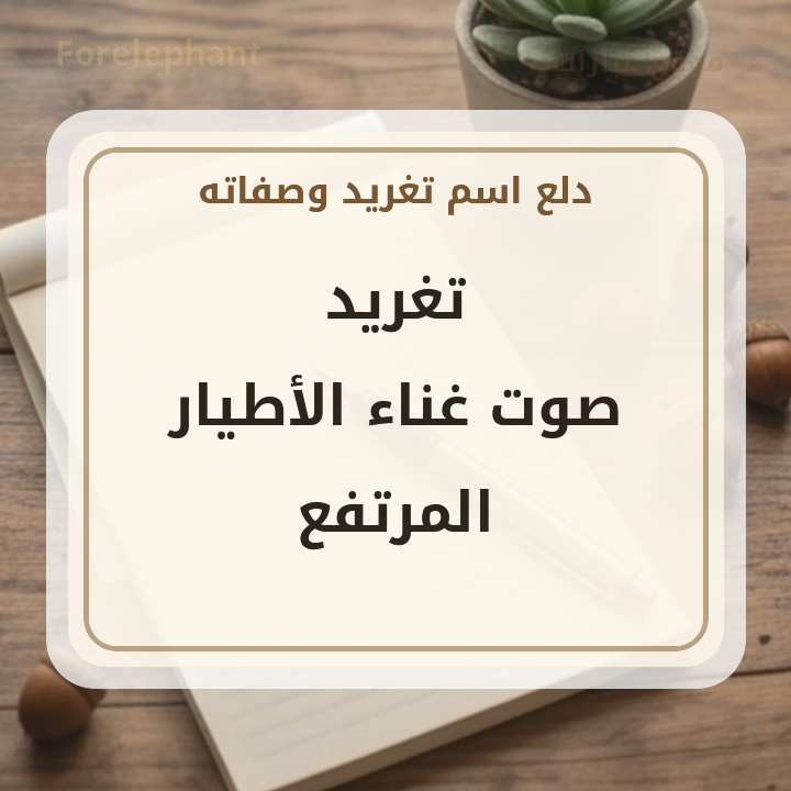 معنى اسم تغريد صوت غناء الأطيار المرتفع