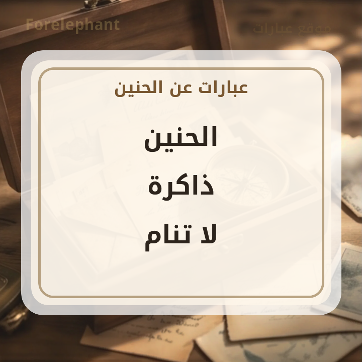 الحنين ذاكرة لا تنام