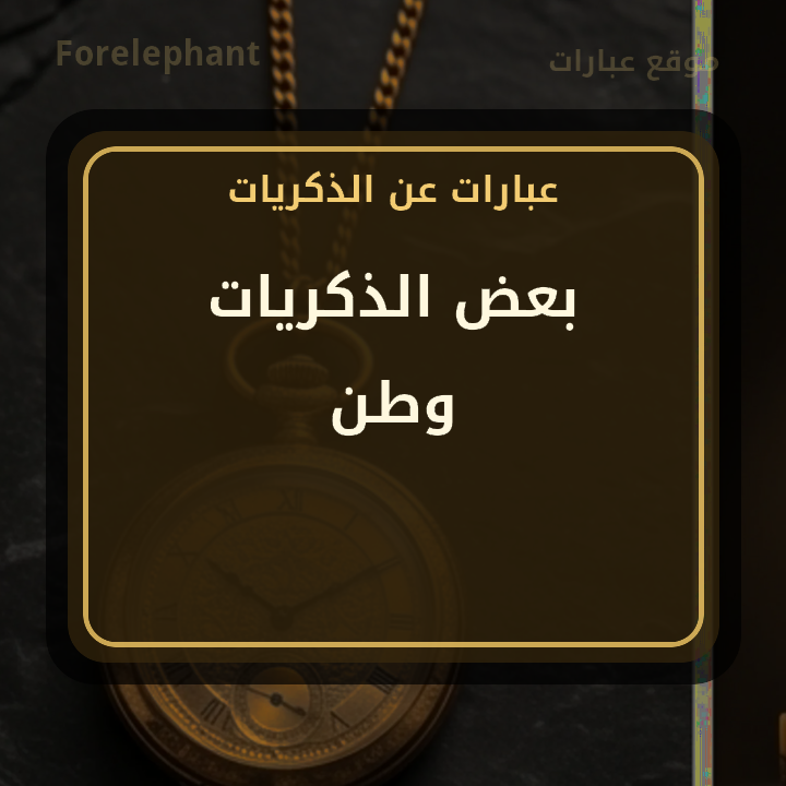 بعض الذكريات وطن